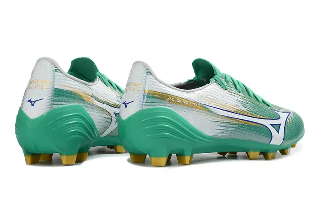Mizuno Alpha Designed Speed Green Silver Gold Firm-Ground Chaussures de football 5