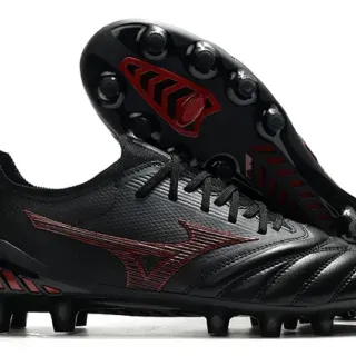 Mizuno Morelia Neo Black Red Firm-Ground Soccer Shoes