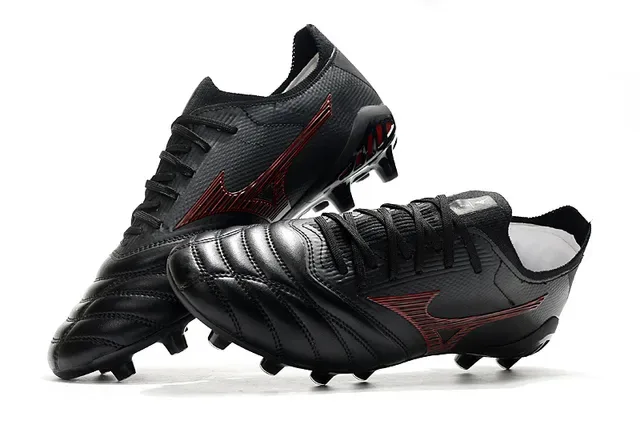 Mizuno Morelia Neo Black Red Firm-Ground Soccer Shoes 2