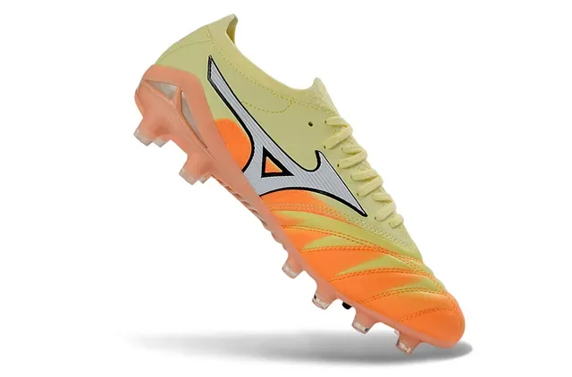 Mizuno Morelia Neo Pale Yellow Orange Firm-Ground Soccer Shoes 2