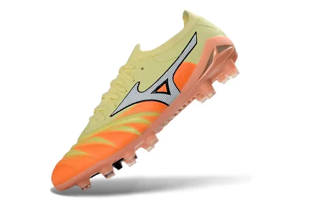 Mizuno Morelia Neo Pale Yellow Orange Firm-Ground Soccer Shoes 3