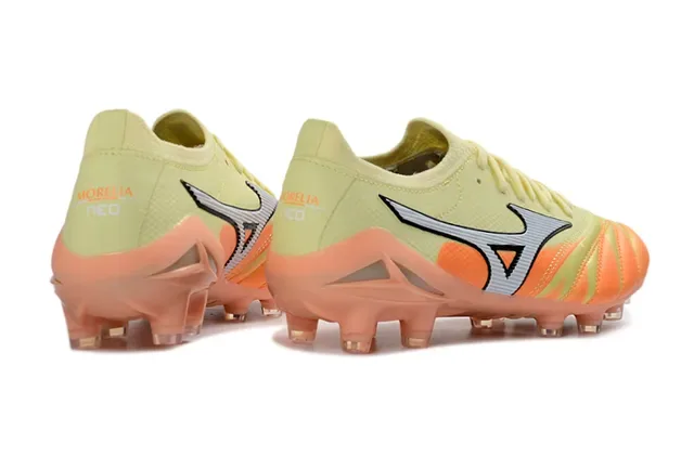 Mizuno Morelia Neo Pale Yellow Orange Firm-Ground Soccer Shoes 5
