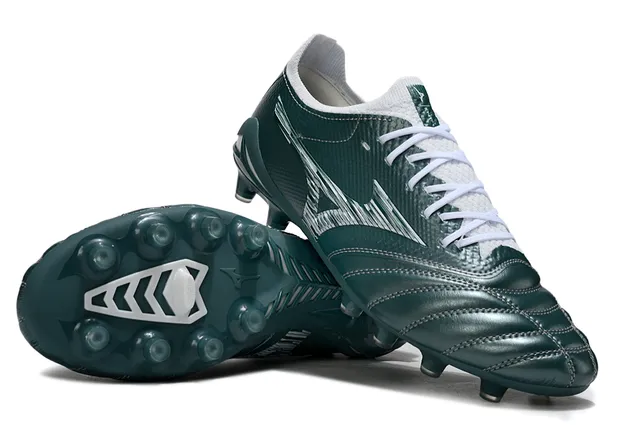 Mizuno Morelia Neo Branco Rosa Baixo corte Malha superior Campo firme Sapatos de futebol 2
