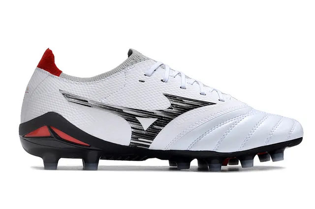 Mizuno Morelia Neo Branco Rosa Baixo corte Malha superior Campo firme Sapatos de futebol 18