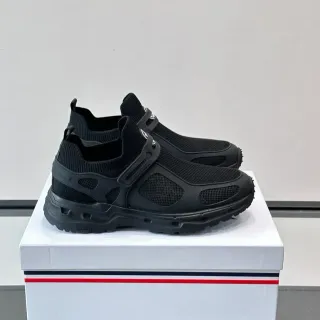 Moncler Black Slip-On Knit Lifestyle Sneakers
