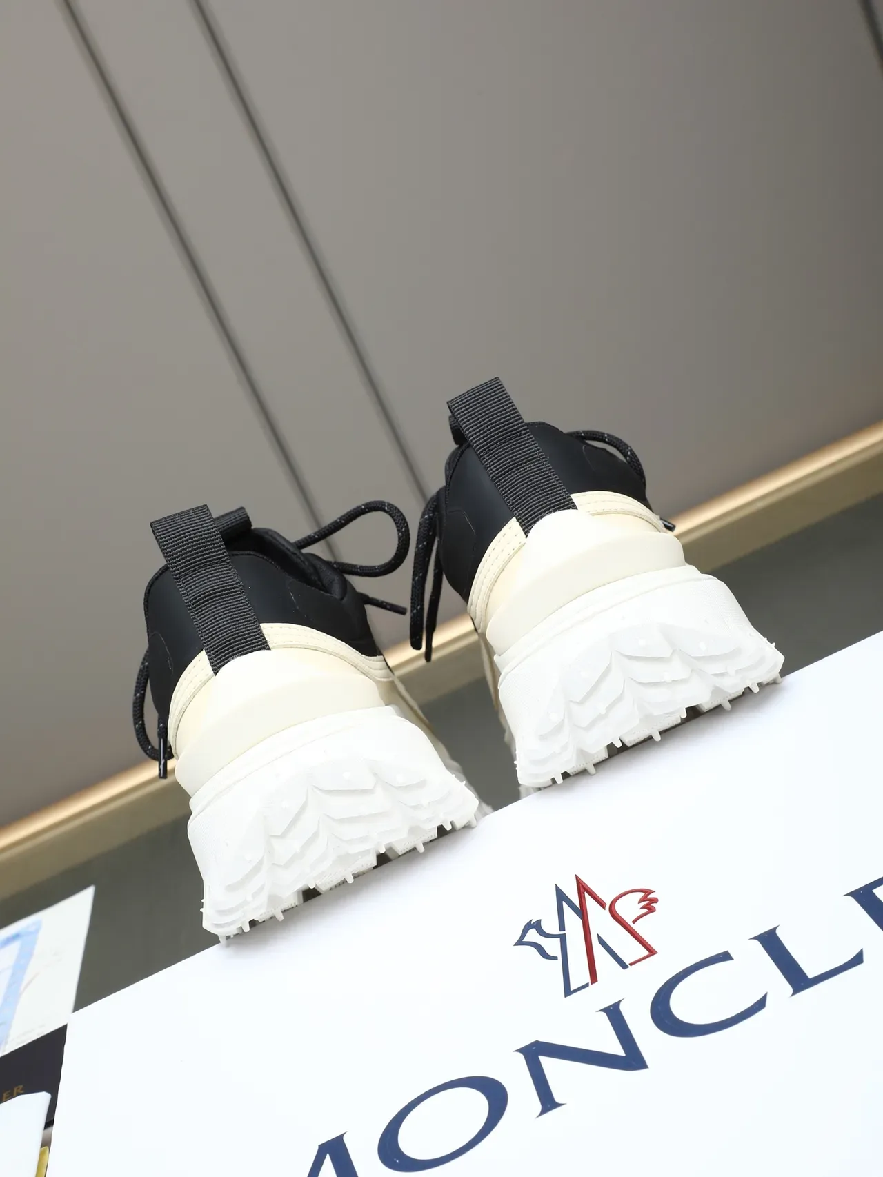 Moncler Chunky Sole Black and Cream Lifestyle Sneaker 3