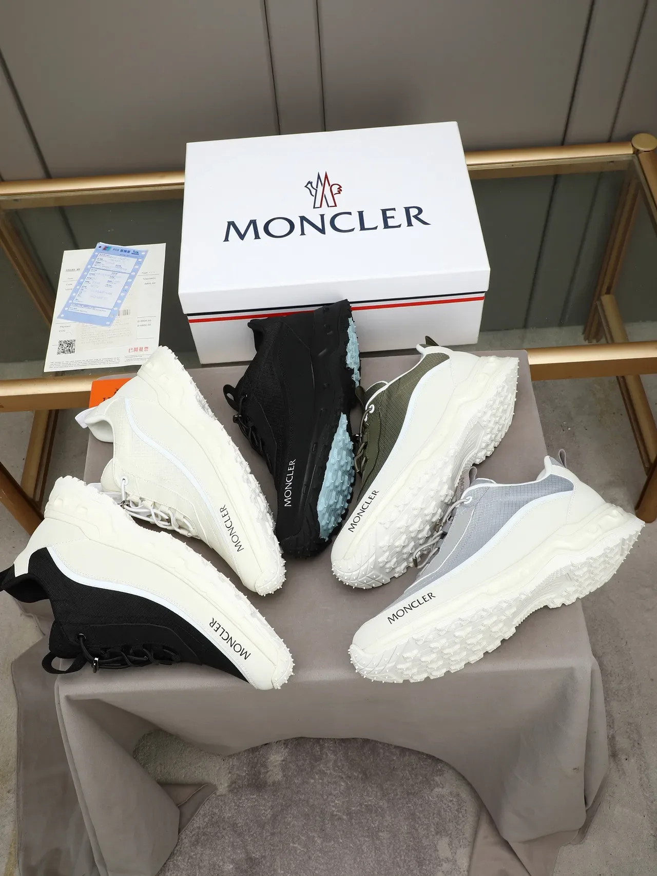 Moncler Lifestyle Sneaker Black and White Chunky Sole Sneakers 2