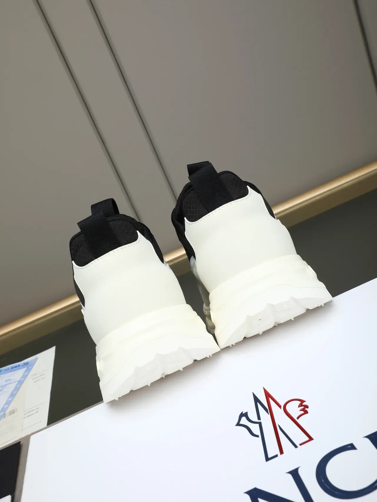 Moncler Lifestyle Sneaker Black and White Chunky Sole Sneakers 4