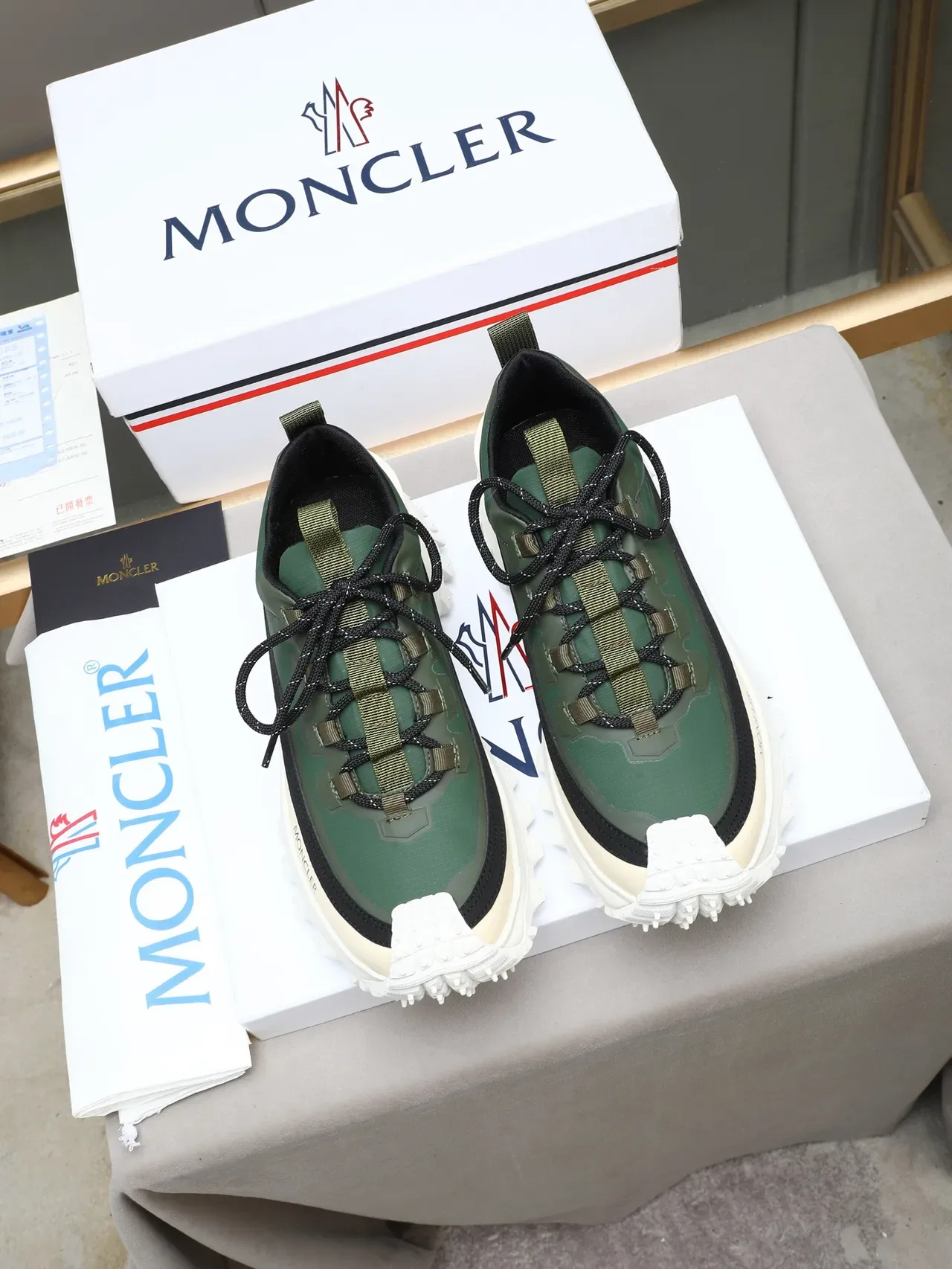 Moncler Olive Green Technical Lifestyle Sneaker 2