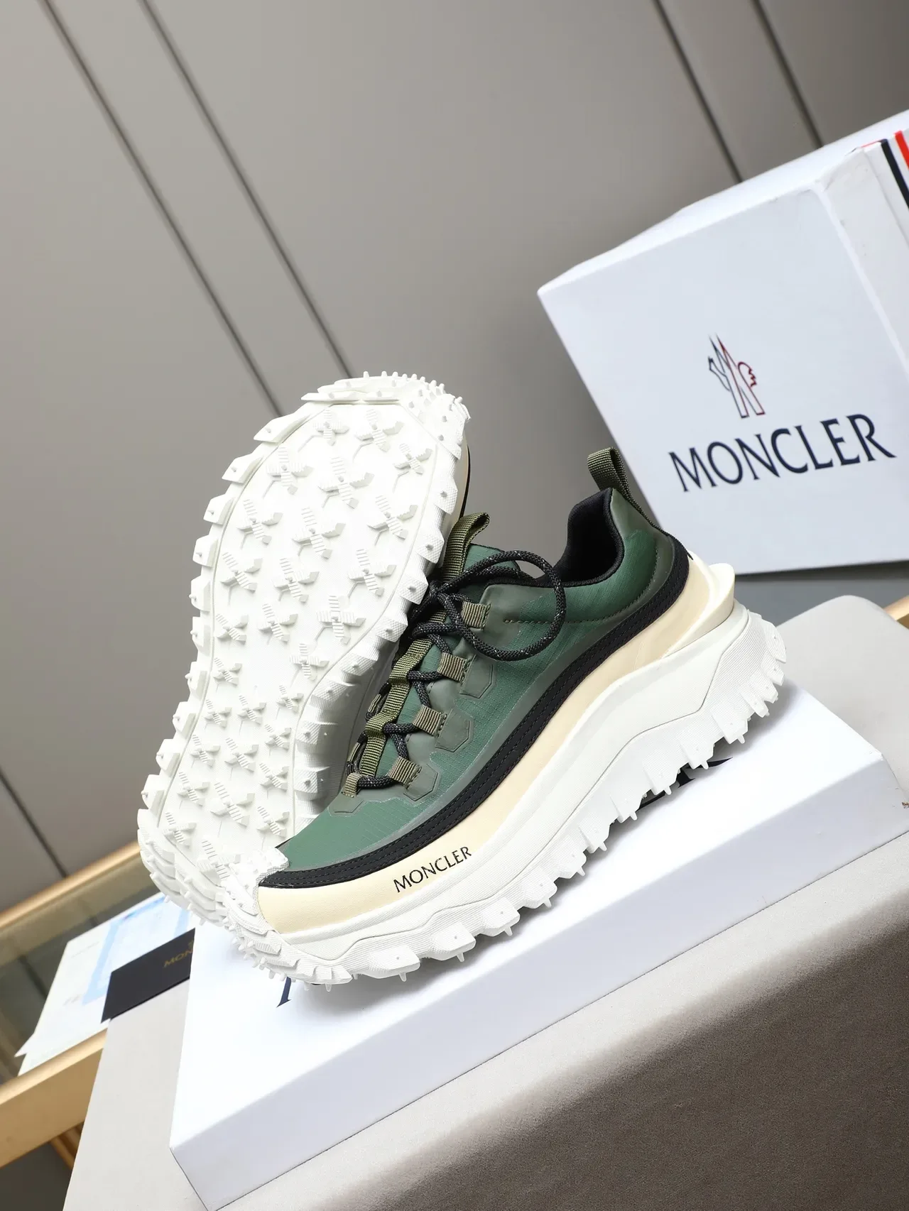 Moncler Olive Green Technical Lifestyle Sneaker 4