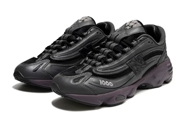 New Balance 1000 Sneakers Chunky Noir et Violet 2