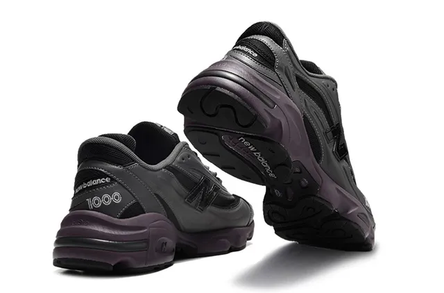 New Balance 1000 Sneakers Chunky Noir et Violet 3