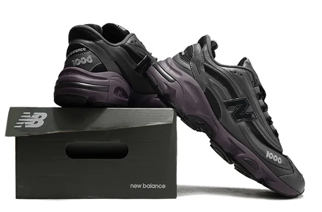 New Balance 1000 Sneakers Chunky Noir et Violet 6