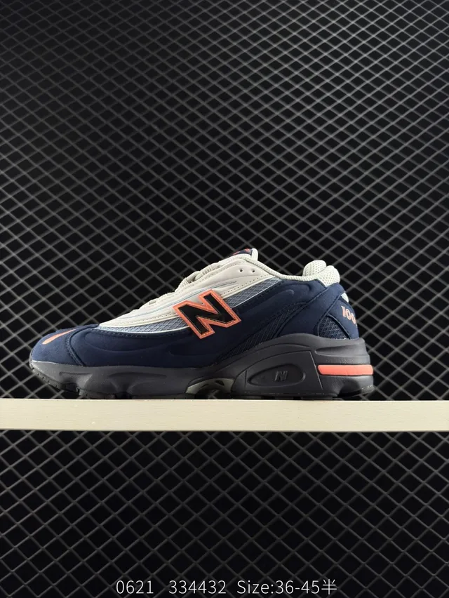 New Balance 1000 Bleu marine Blanc Orange Sneakers Chunky 5