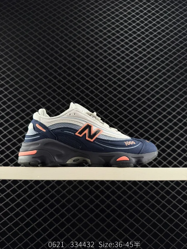 New Balance 1000 Bleu marine Blanc Orange Sneakers Chunky 6