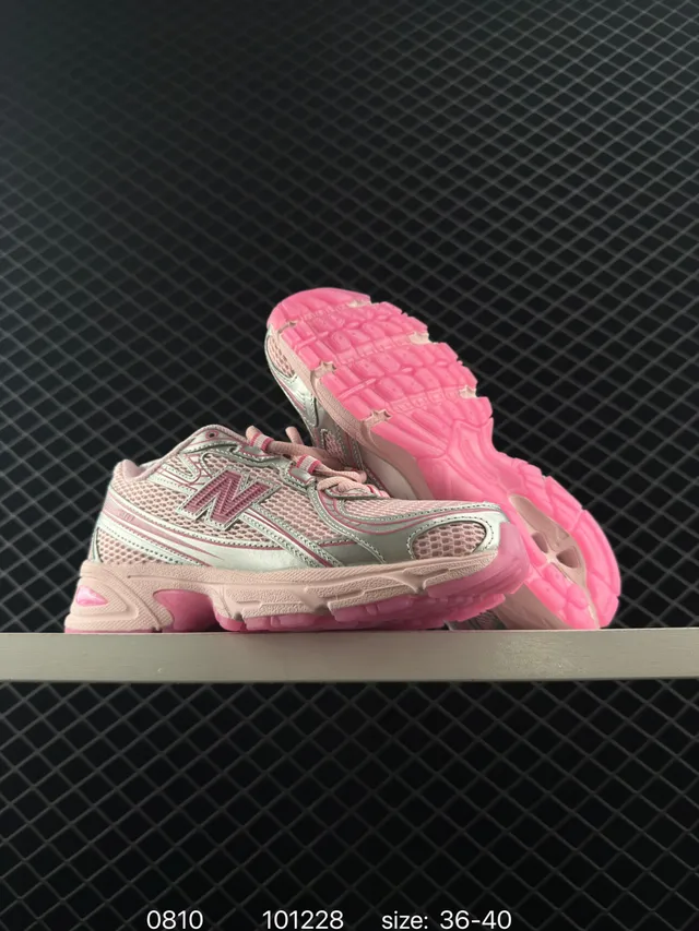 New Balance 140 রুপালি-ধূসর জালি মোটা স্নিকার 2