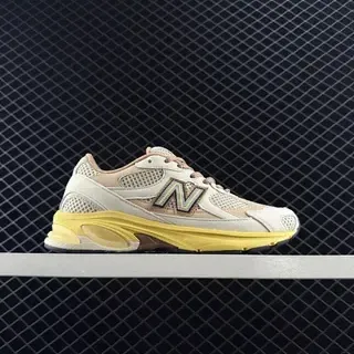 New Balance 2010 Series Off-White and Yellow Lifestyle Sneakers
