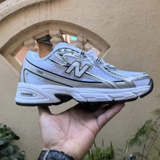 New Balance 740 White Silver Black Lifestyle Sneakers