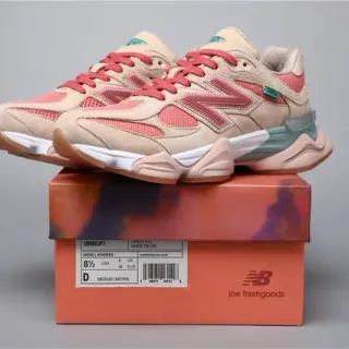 New Balance 9060 Beige Coral Pink Lifestyle Sneakers