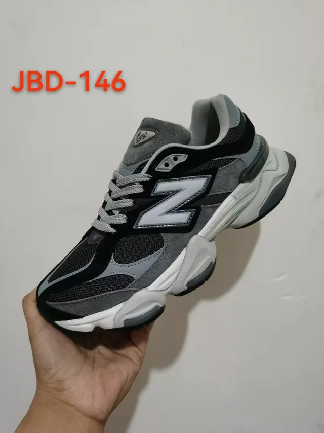 New Balance 9060 أسود رمادي أبيض حذاء تشانكي 2