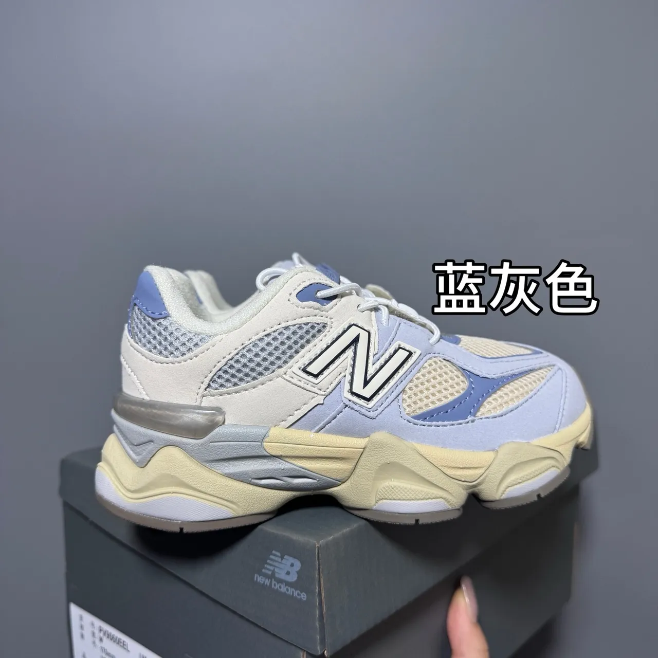 New Balance 9060 Chaussures Chunky Bleu Gris 3