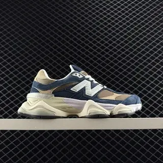 New Balance 9060 Navy and Beige Chunky Sneakers