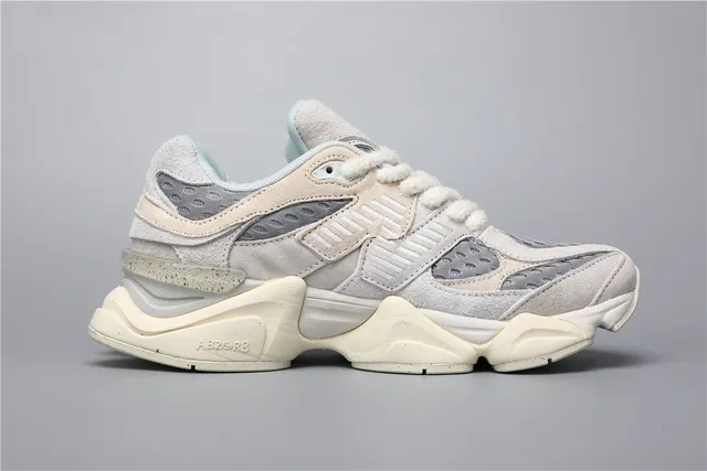 New Balance 9060 Off-White Cinza Verde tênis chunky 8