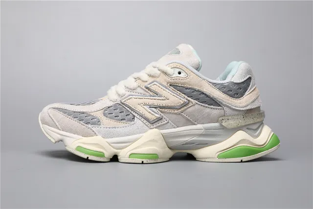New Balance 9060 Off-White Cinza Verde tênis chunky 9