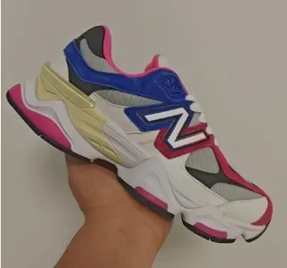 New Balance 9060 Sneakers Chunky Rose Bleu Blanc 2