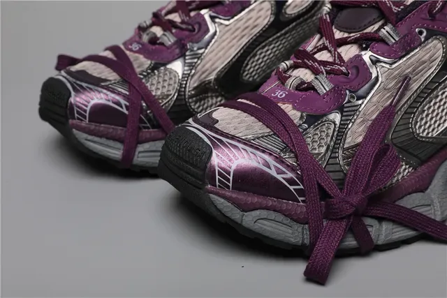 New Balance 9060 Chaussures Lifestyle Violet et Argent en Maille 4