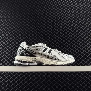 New Balance 9060 White Black Mesh Upper Layered Synthetic Overlays Lifestyle Sneakers