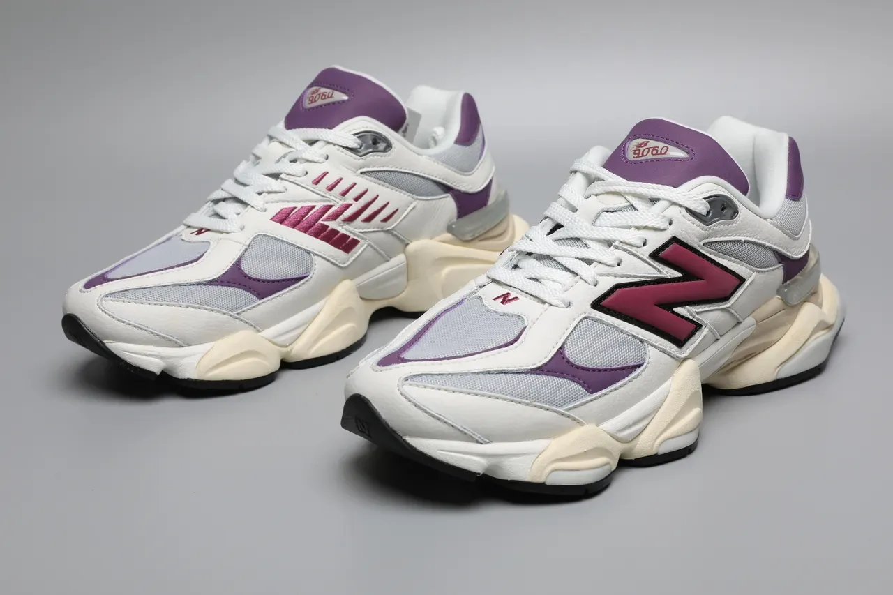 New Balance 9060 Blanc Violet Magenta Chaussures Lifestyle 5