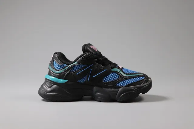 New Balance بيج أزرق ريترو رنر كعب متعدد الطبقات سنيكرز سميكة 22