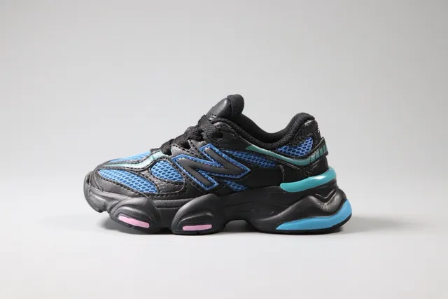 New Balance بيج أزرق ريترو رنر كعب متعدد الطبقات سنيكرز سميكة 23