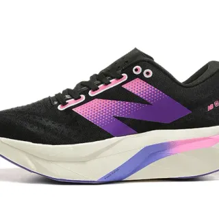 New Balance FuelCell Elite أسود بنفسجي شبكة مصممة علوى تدرج شعار N أحذية رياضية