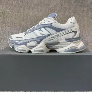 New Balance Gray Purple Sculpted Multi-Layered Midsole Glossy Patent-Style Overlays Chunky Sneakers
