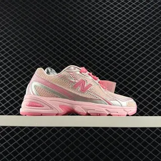 New Balance NB740 Pink and Silver Chunky Sneakers