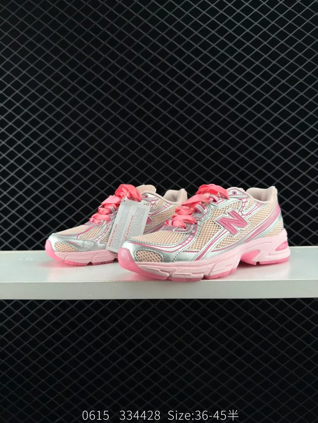 New Balance NB740 Baskets Chunky Rose et Argent 2