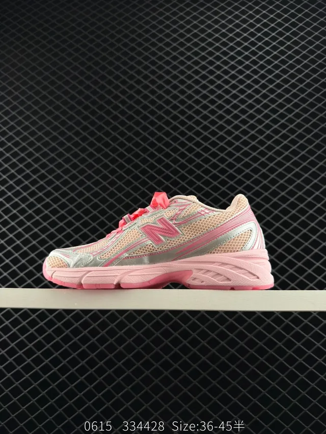 New Balance NB740 Baskets Chunky Rose et Argent 5