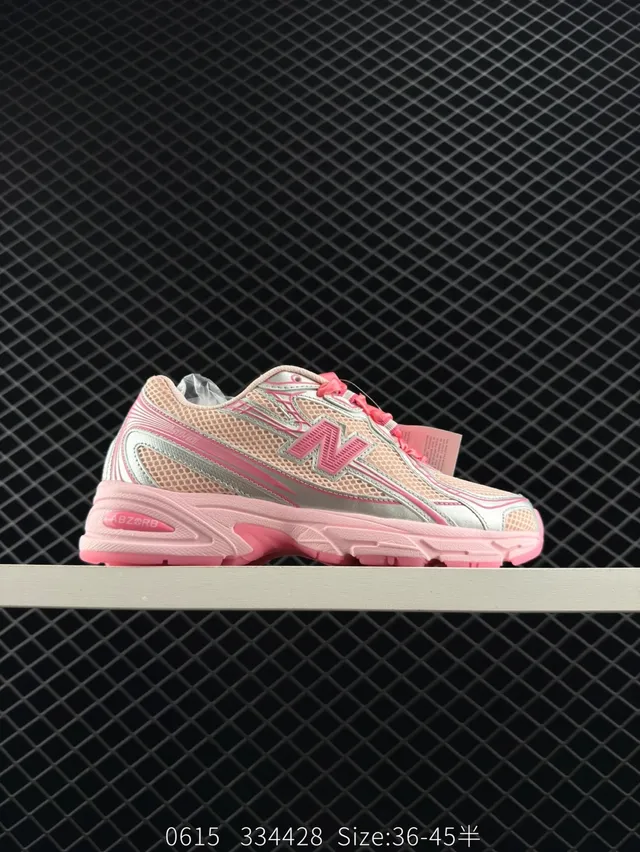 New Balance NB740 Baskets Chunky Rose et Argent 6