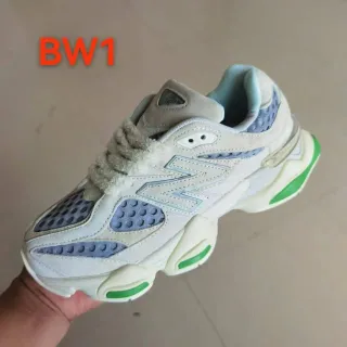 New Balance أبيض أزرق سيلييت طبقي علوي اصطناعي/شبكي حذاء كاجوال كثيف
