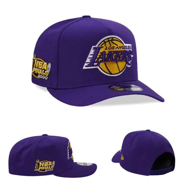 New Era Los Angeles Lakers Black Tonal Embroidery Raised 3D Logo Baseball Cap 23