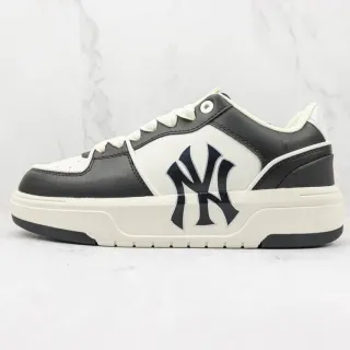 New Era MLB Lifestyle Sneaker Black White Platform Sole Oversized Embroidered Logo Lifestyle Sneakers