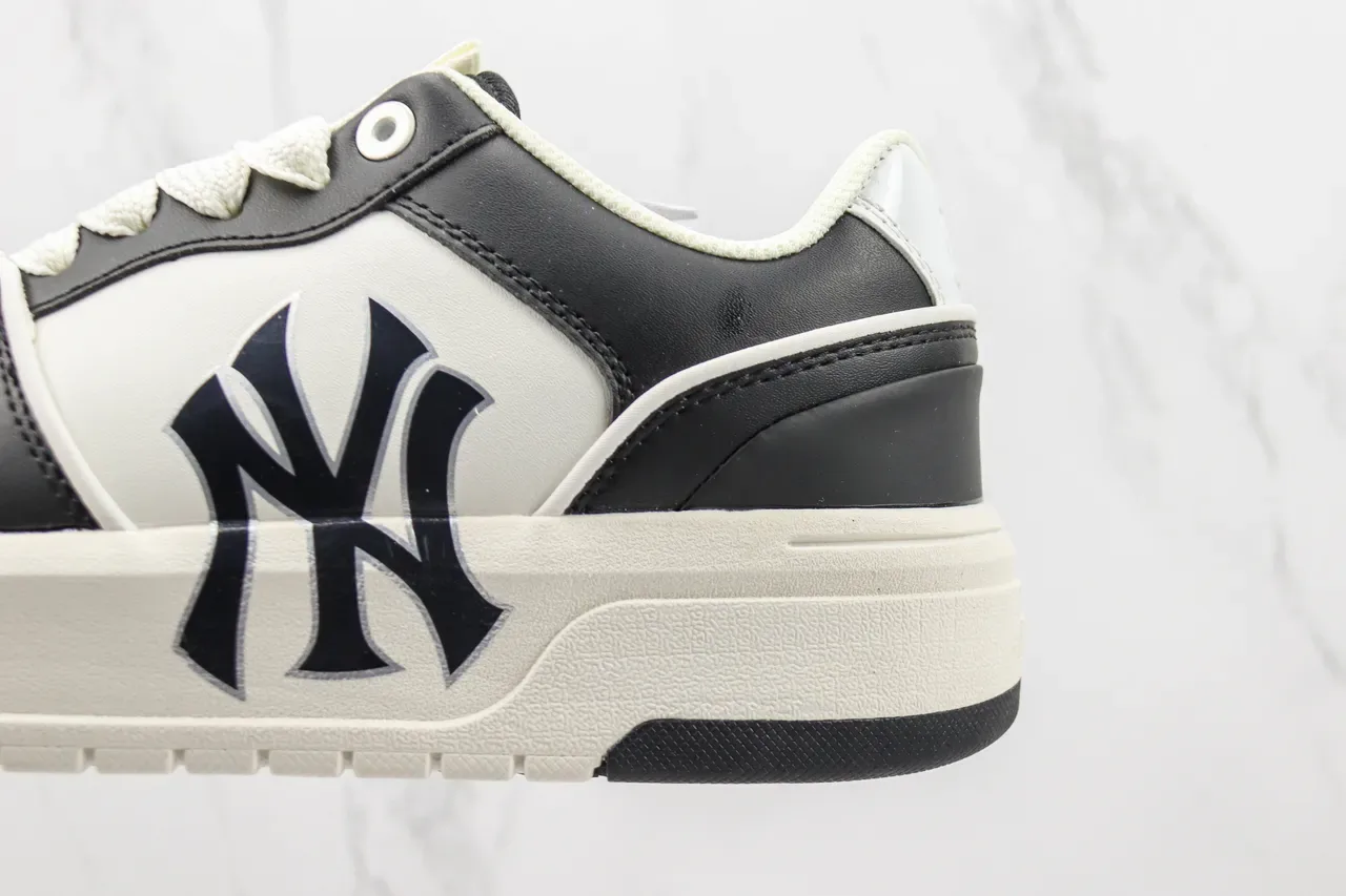 New Era MLB Lifestyle Sneaker Black White Platform Sole Oversized Embroidered Logo Lifestyle Sneakers 7