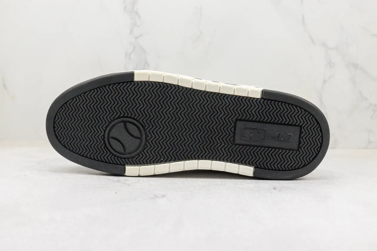 New Era MLB Lifestyle Sneaker Black White Platform Sole Oversized Embroidered Logo Lifestyle Sneakers 8