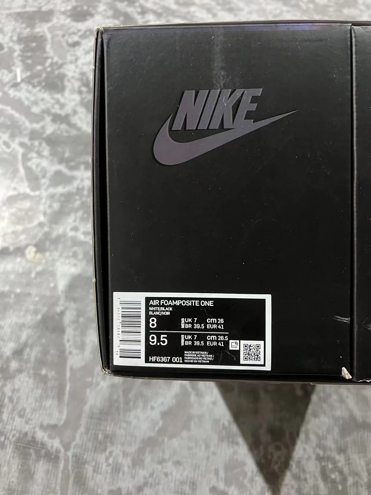 Nike Air Foamposite One Crackle White Black Lifestyle Sneakers 12