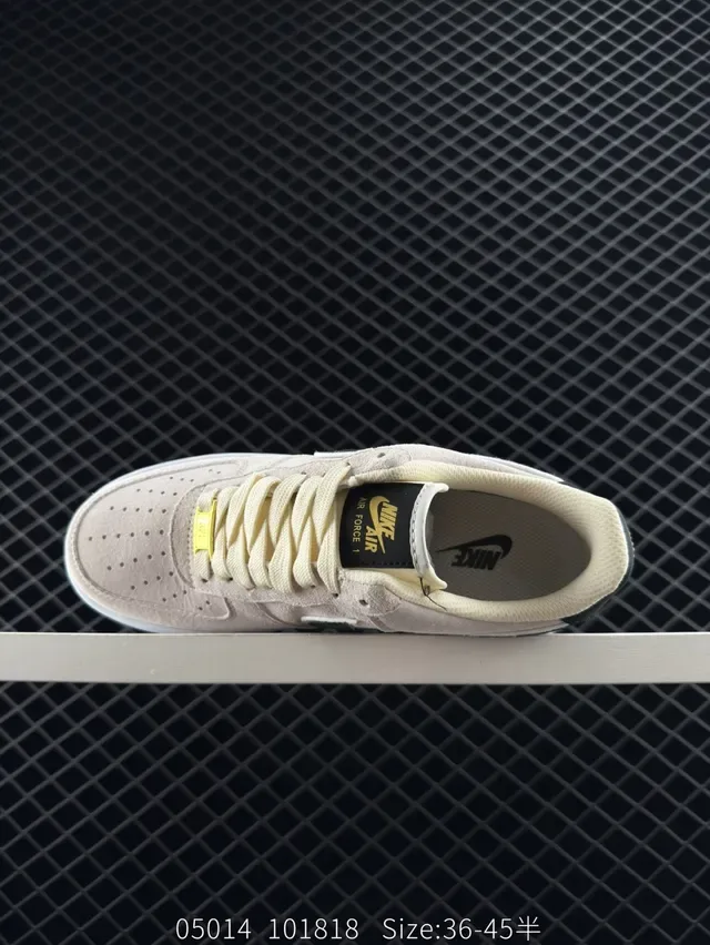 Nike Air Force 1 Beige Black Gold Lifestyle Sneakers 5