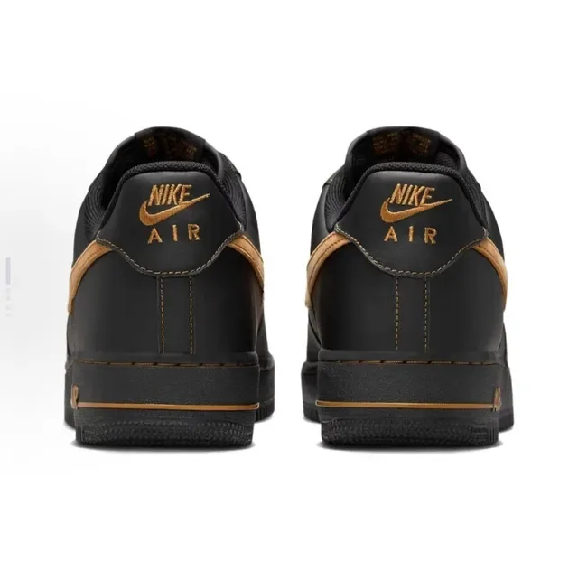 Nike Air Force 1 Black and Tan Lifestyle Sneakers 2