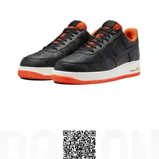 Nike Air Force 1 কালো কমলা লাইফস্টাইল স্নিকার্স