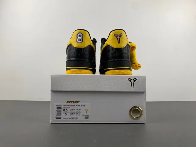 Nike Air Force 1 Black Yellow Purple Embossed Lifestyle Sneakers 16